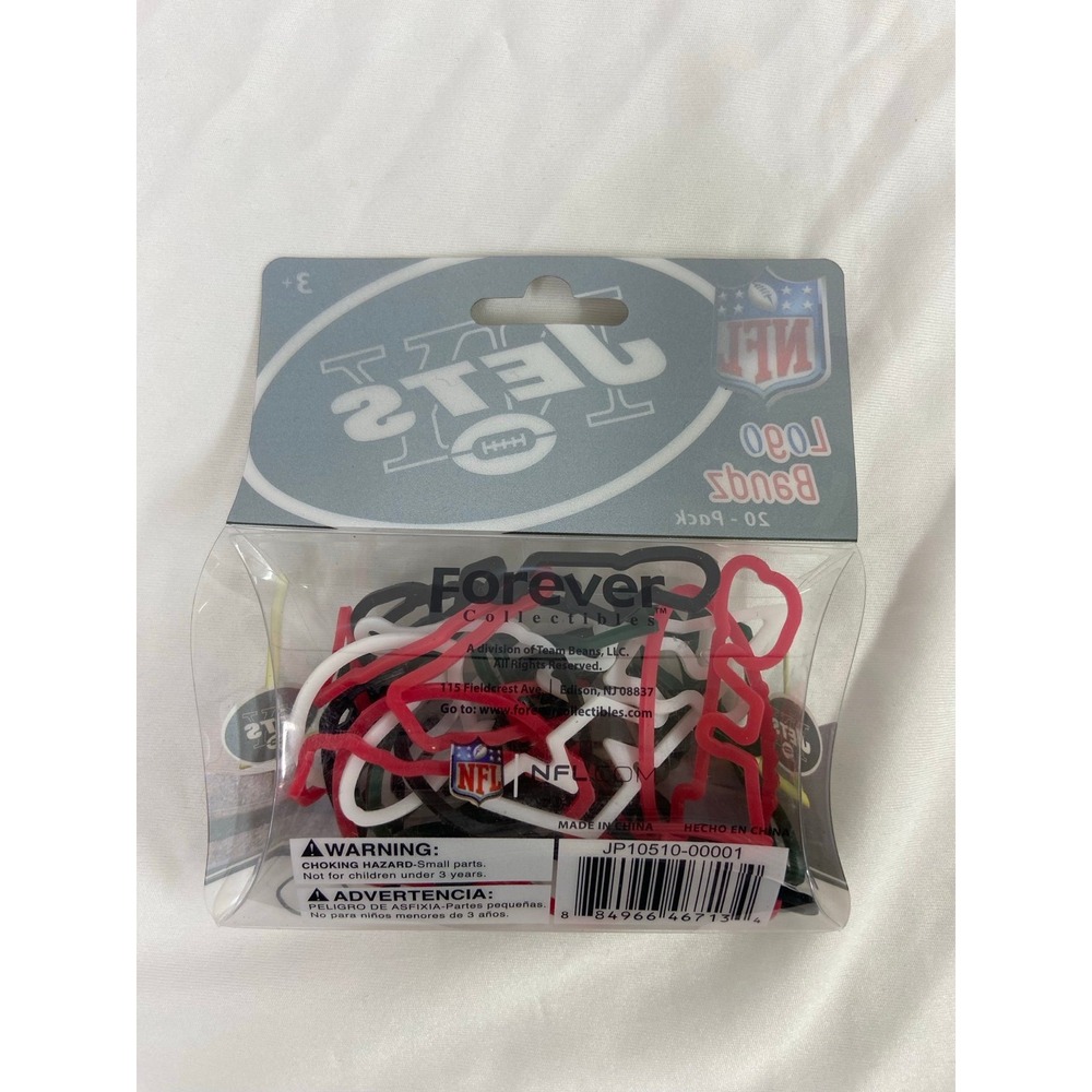 NEW NFL Logo Bandz New York Jets football rubber bands bracelets collection pack - Picture 3 of 5
